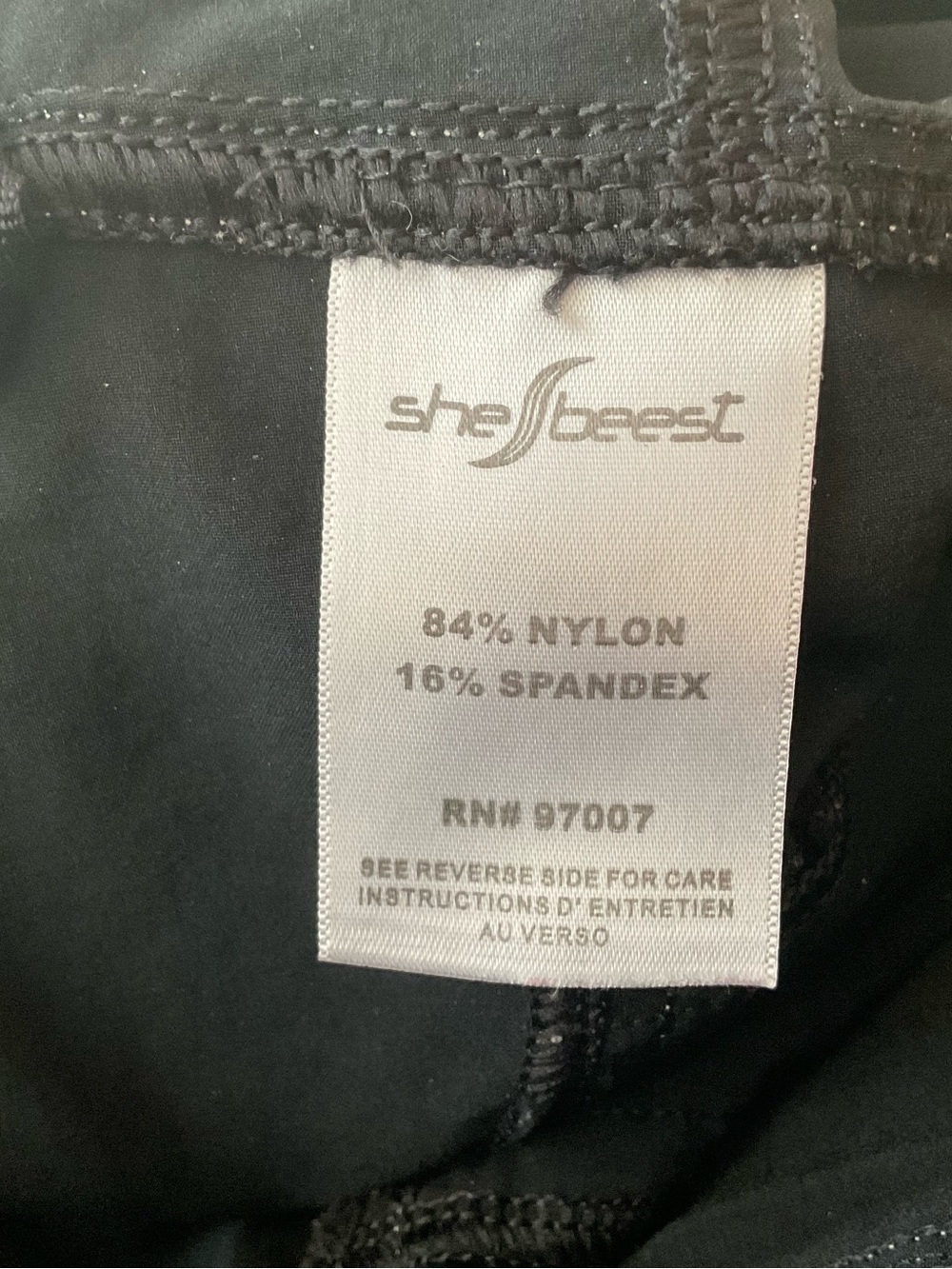 shebeest Black Cropped Cargo Pants with Contrast Stitching - Picture 3 of 4